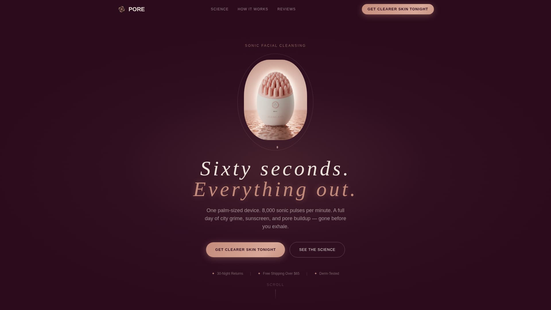 Pore - Radiant Skincare Landing Page Template