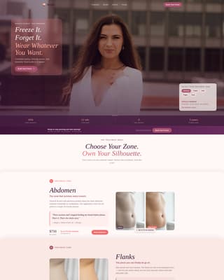 Sculpt - Transformative Fatfreezing Landing Page Template