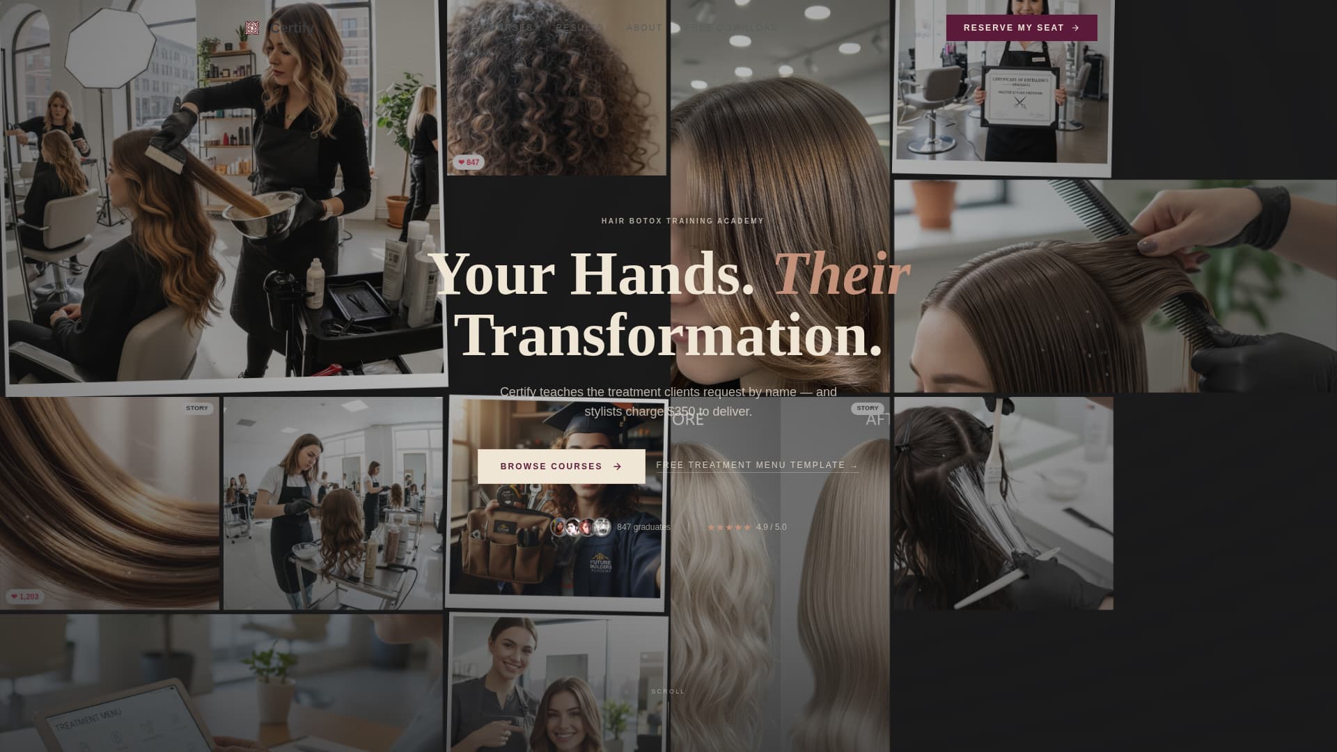 Hair - Premium Botox Landing Page Template