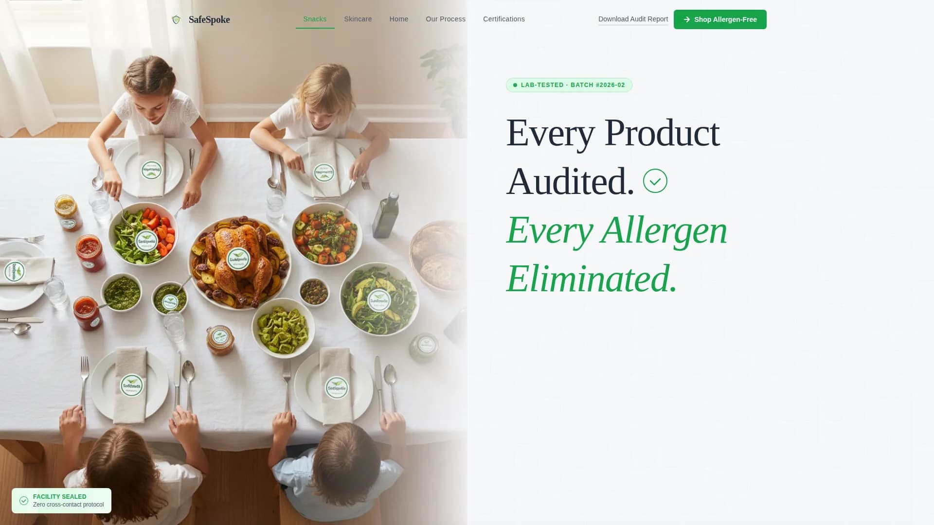 Allergen - Consumer Brand Landing Page Template