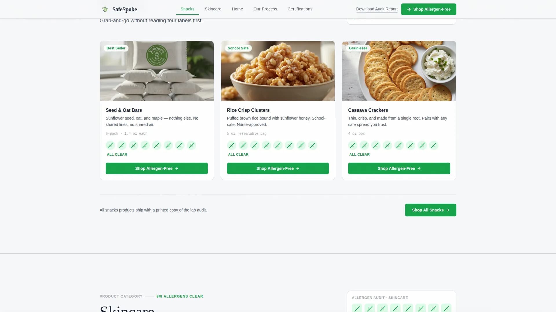 Allergen - Consumer Brand Landing Page Template