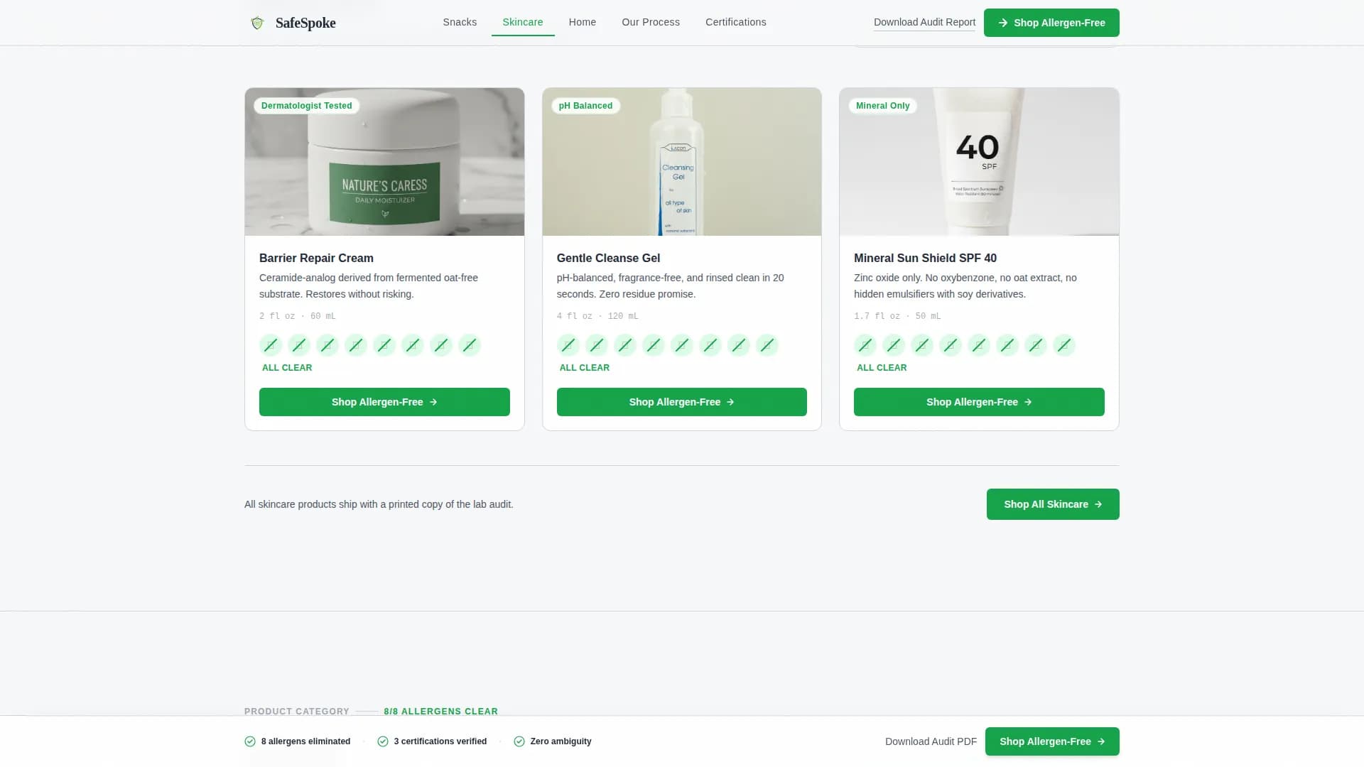 Allergen - Consumer Brand Landing Page Template
