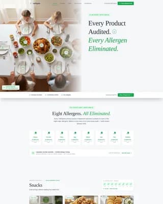 Allergen - Consumer Brand Landing Page Template