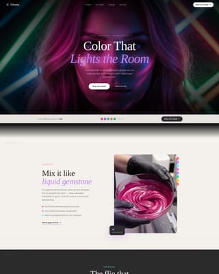 Chroma - Vivid Haircolor Landing Page Template