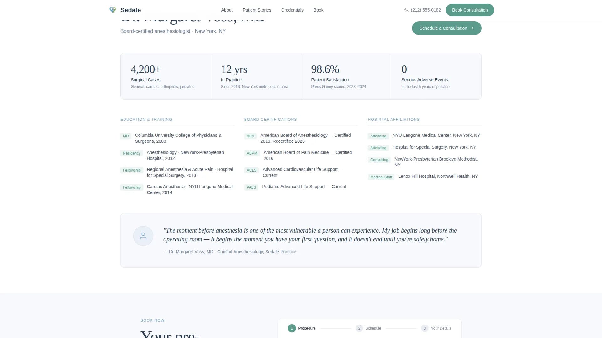 Clarity - Anesthesia Consulting Landing Page Template