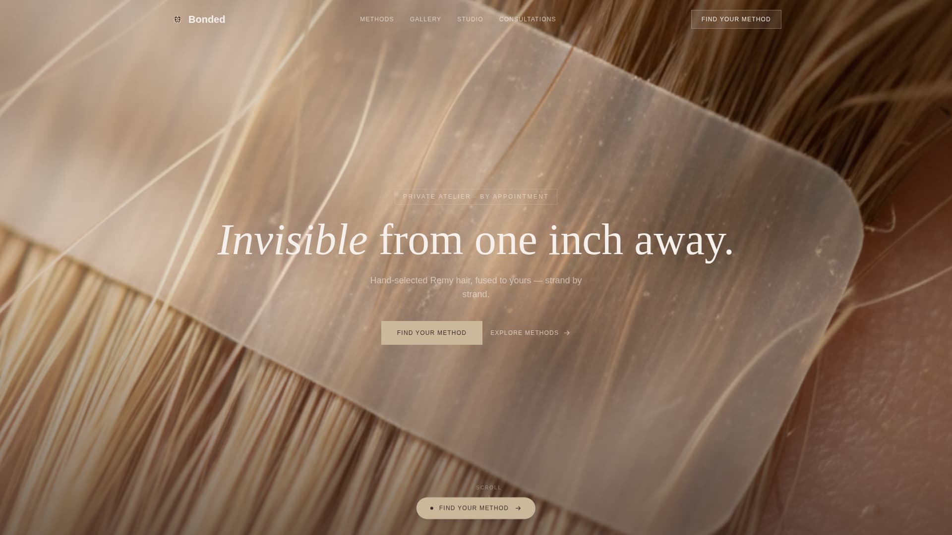 Bonded - Seamless Extensions Landing Page Template