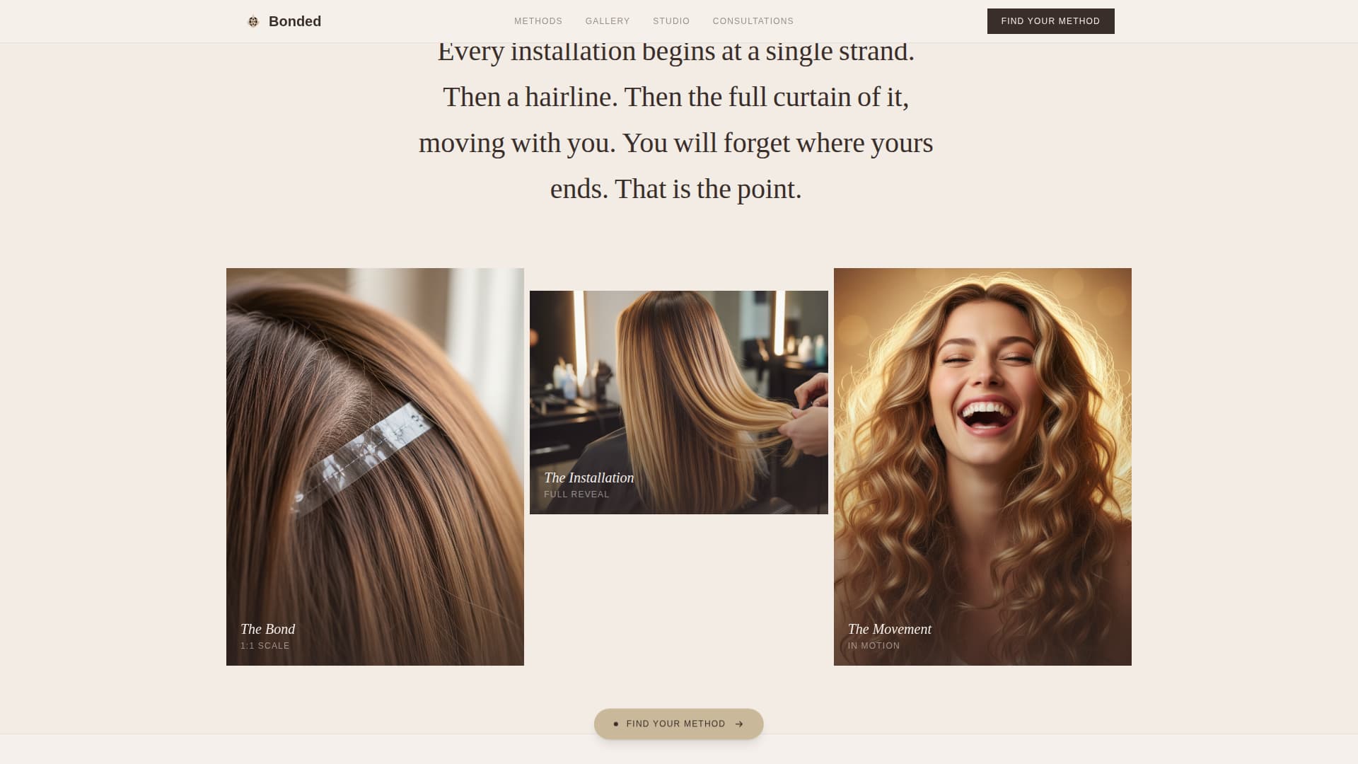 Bonded - Seamless Extensions Landing Page Template
