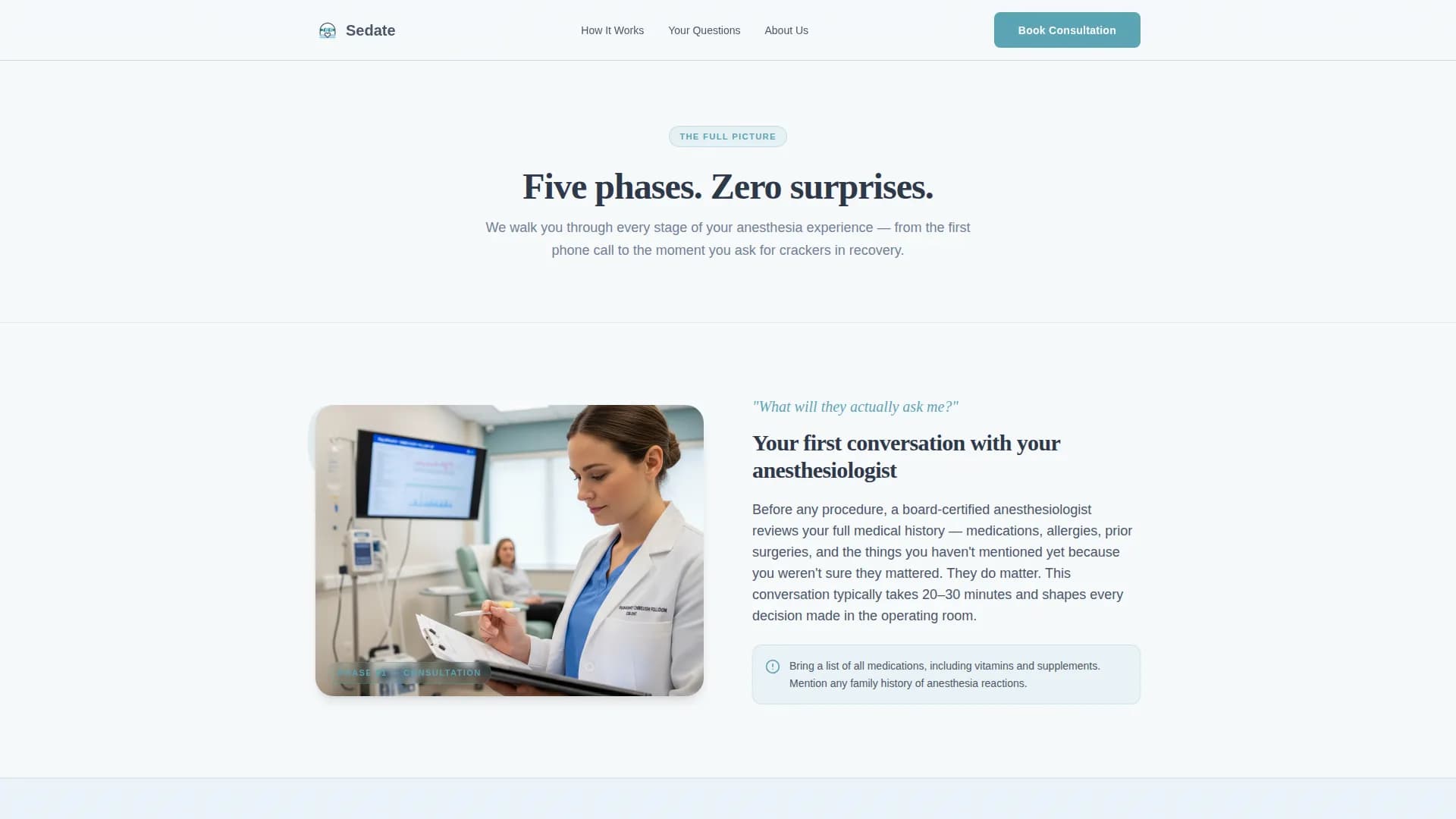 Sedate - Anesthesia Education Landing Page Template