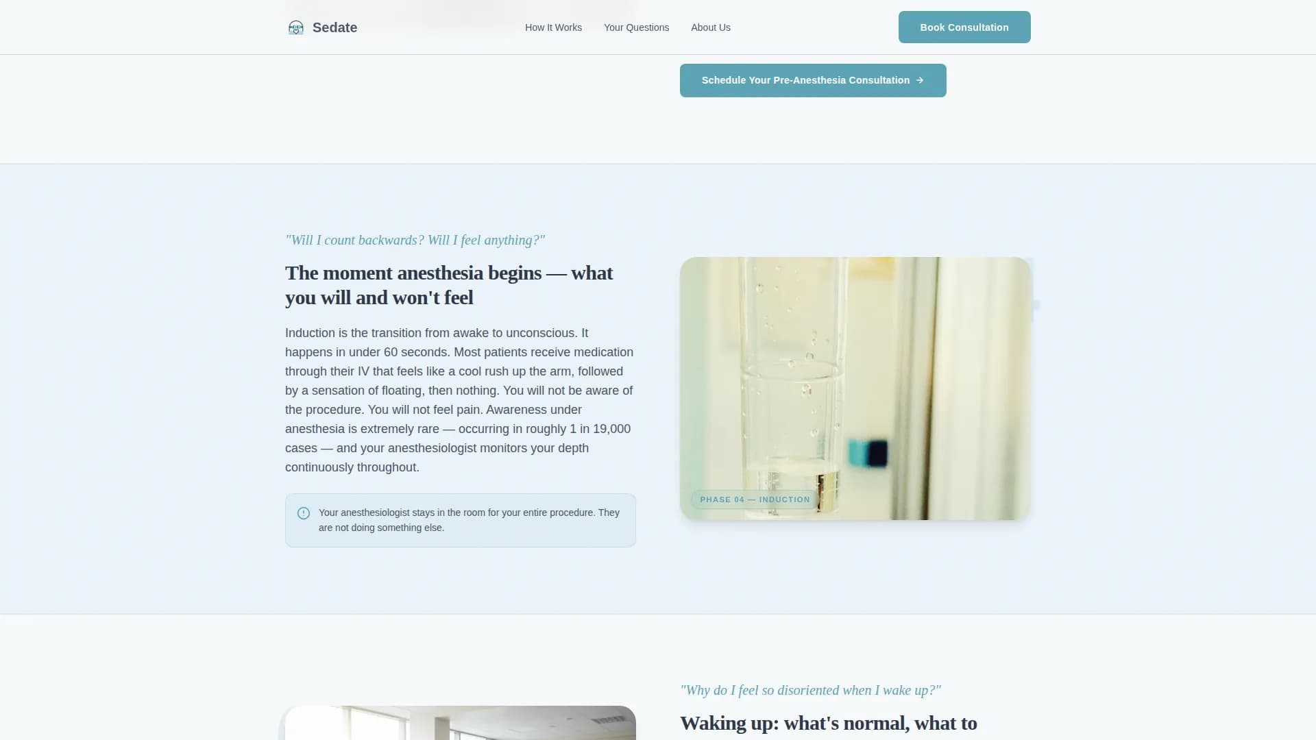 Sedate - Anesthesia Education Landing Page Template