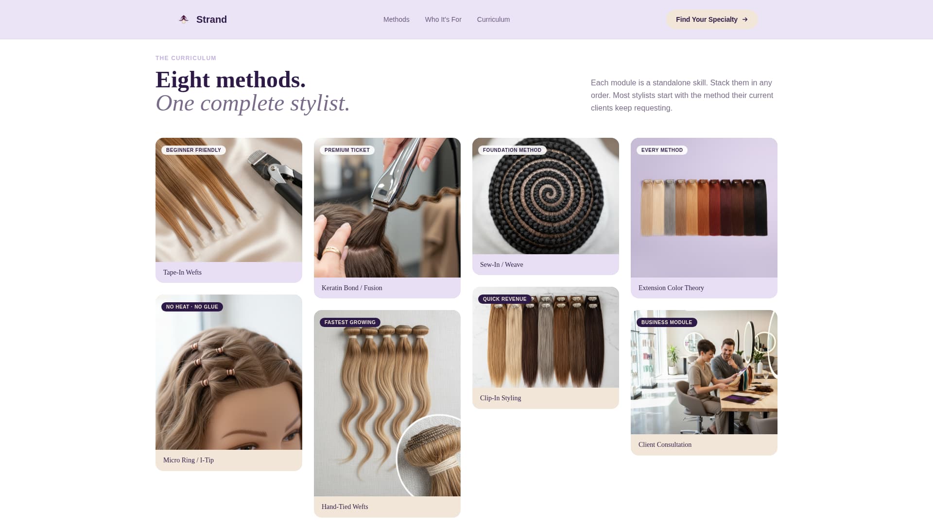 Strand - Seamless Extension Landing Page Template