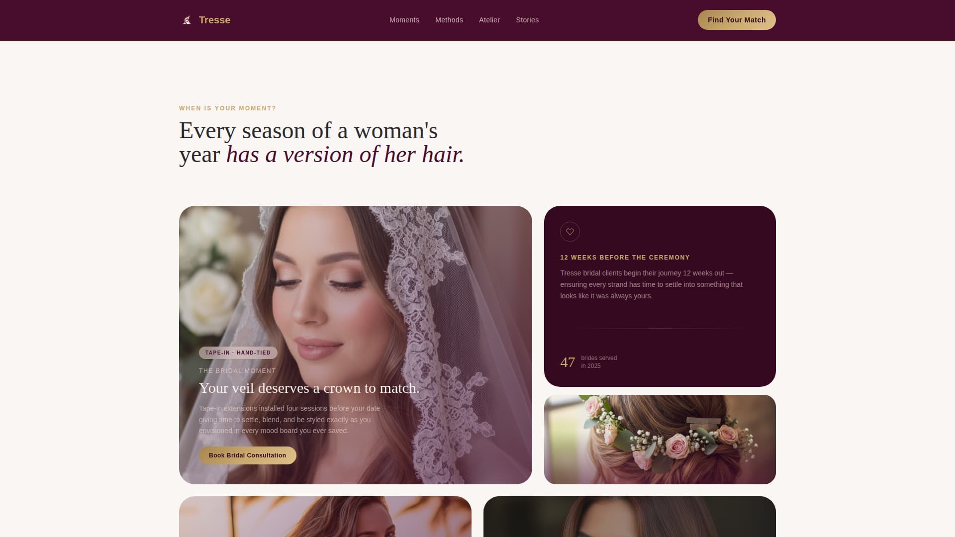 Tresse - Luxurious Hairextension Landing Page Template