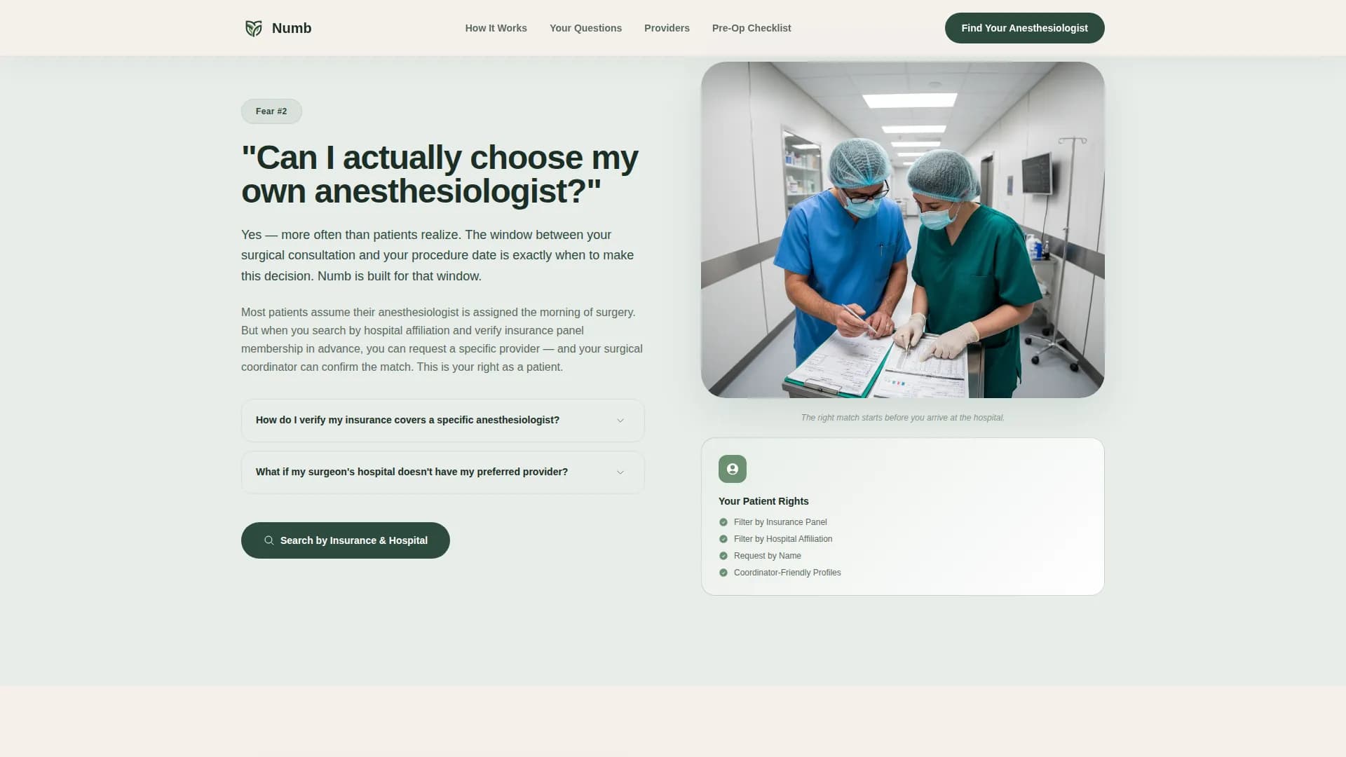 Numb - Provider Directory Landing page Template
