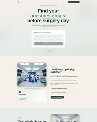 Anesthesiologist FAQ & Common Questions Website Template