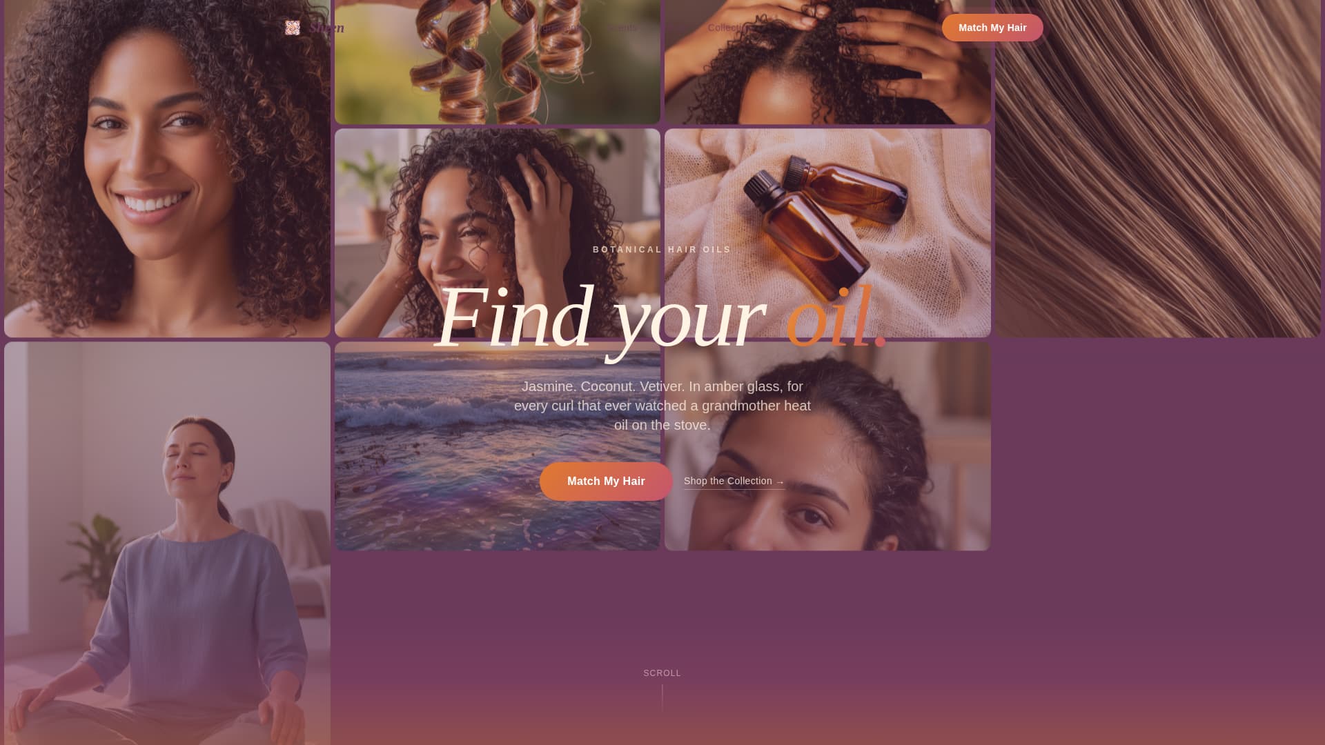 Sheen - Botanical Hairoil Landing Page Template