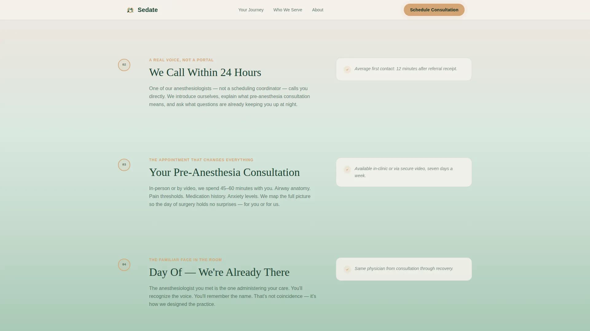 Sedate - Clinic Booking Landing Page Template