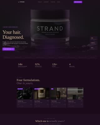 Strand - Premium Hairstyling Landing Page Template
