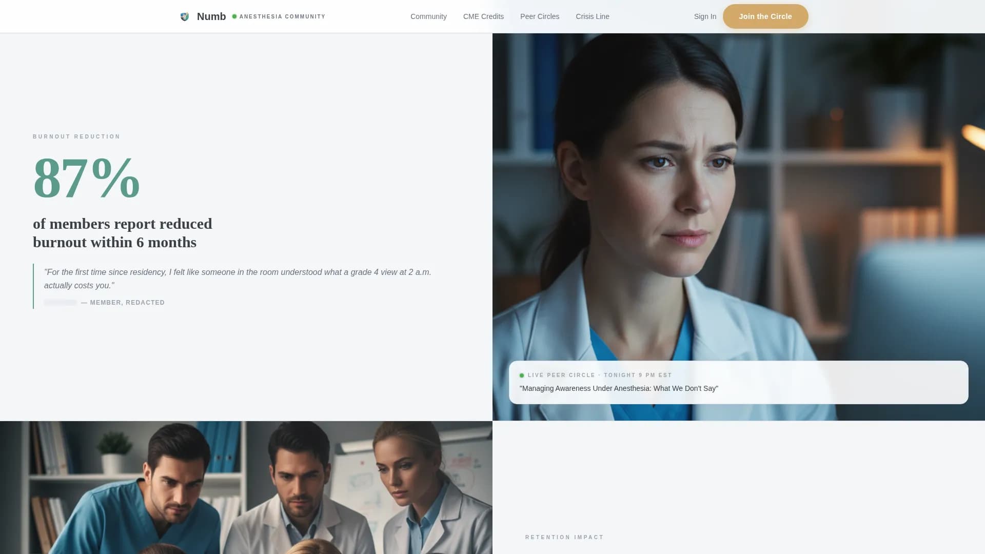 Numb - Support Community Landing Page Template