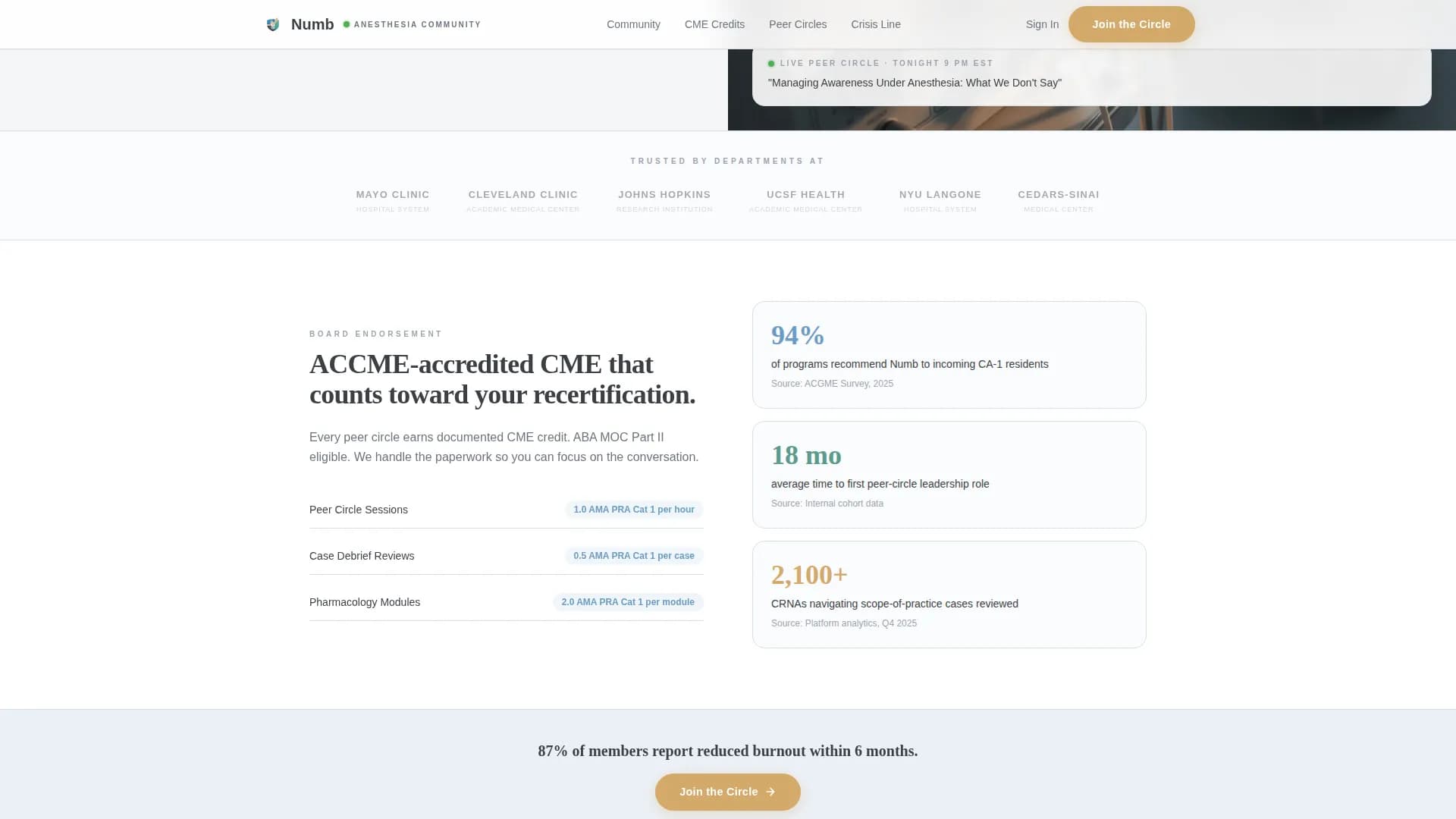 Numb - Support Community Landing Page Template