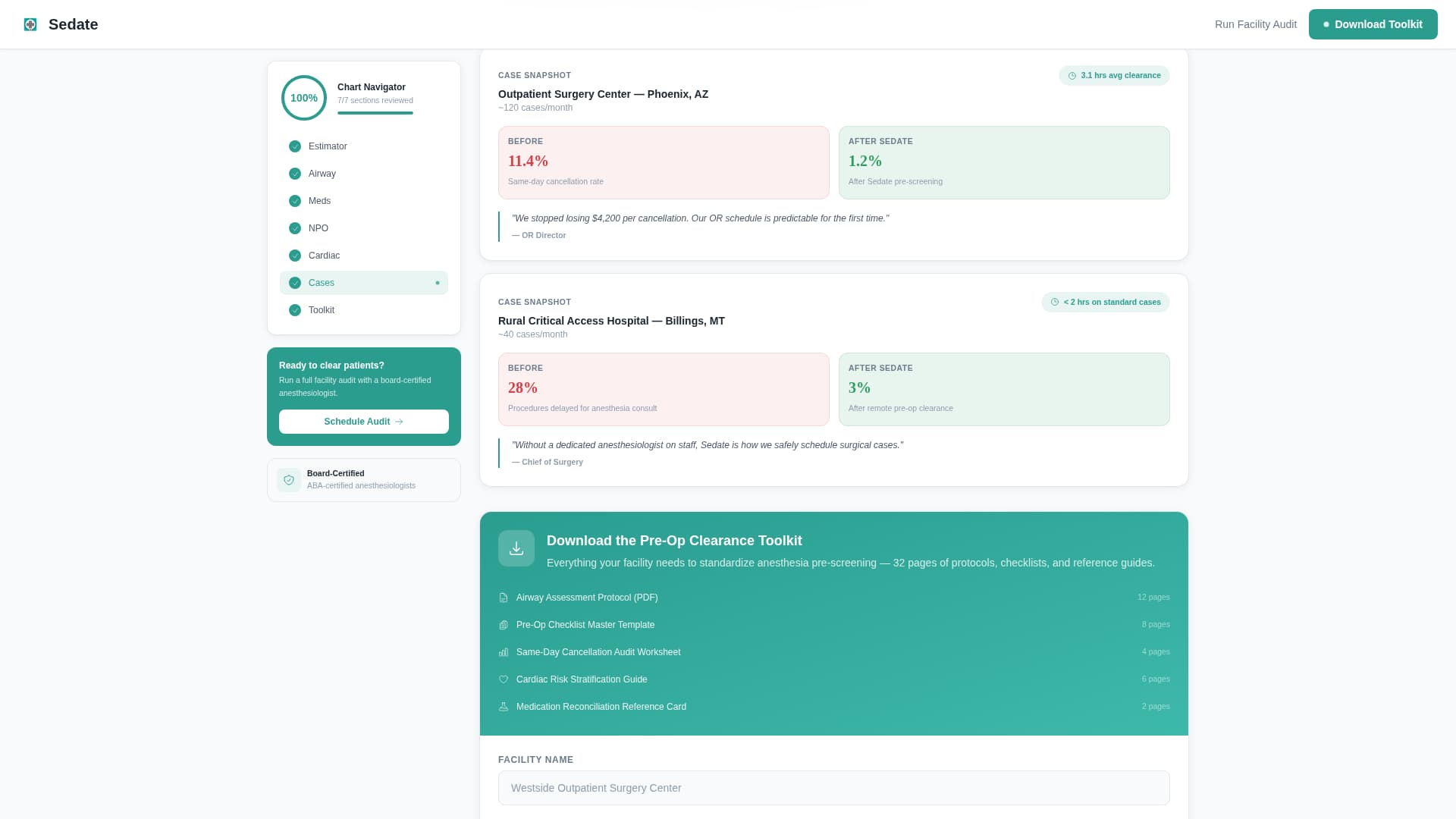 Anesthesiology Medicine Cost Calculator Website Template
