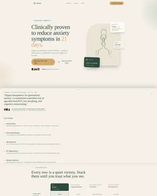 Breathe - Therapy App Landing Page Template