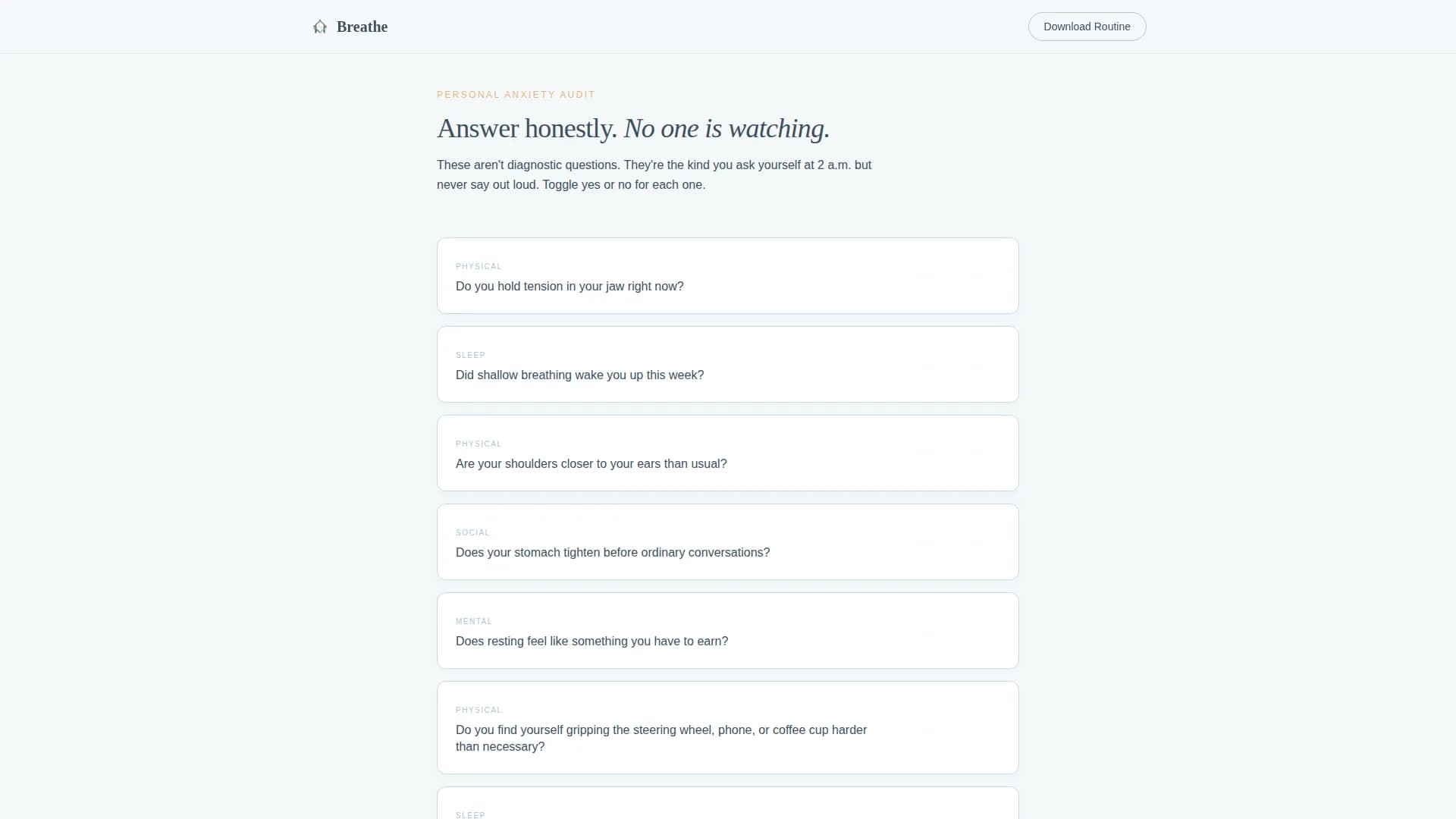 Breathe - Movement Coaching Landing page Template