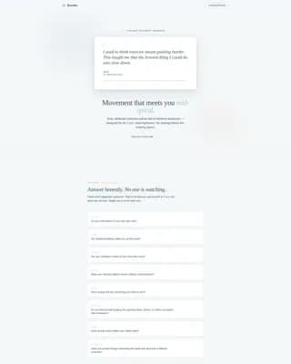 Breathe - Movement Coaching Landing page Template