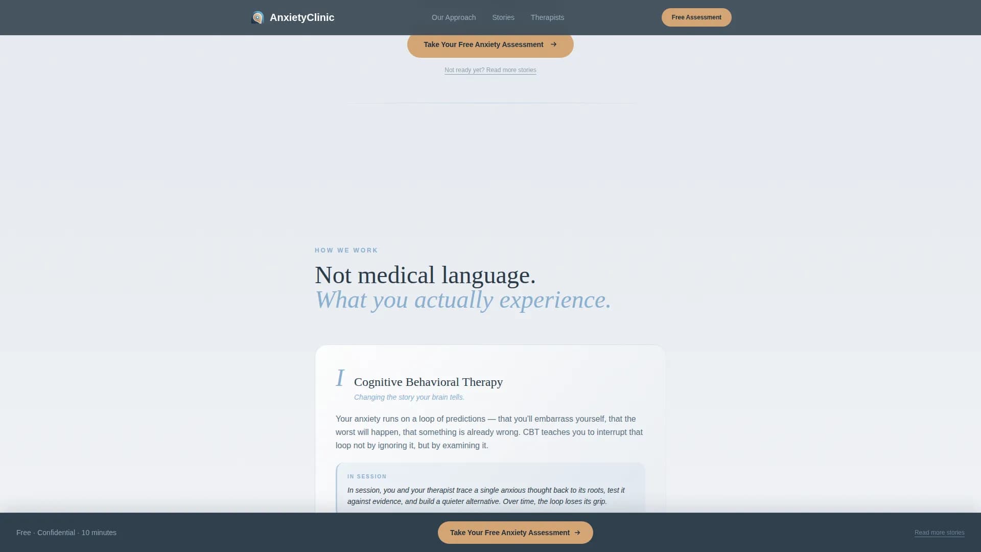 Breathe - Anxiety Clinic Landing Page Template
