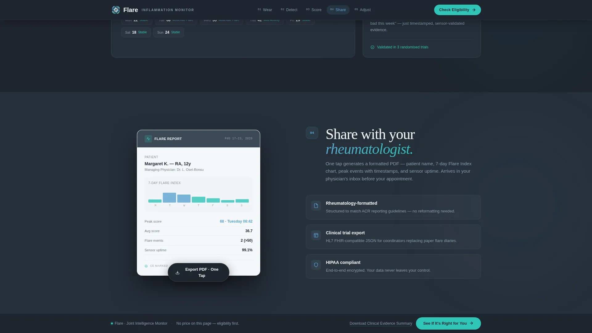 Flare - Monitoring Device Landing Page Template