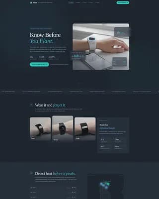 Flare - Monitoring Device Landing Page Template