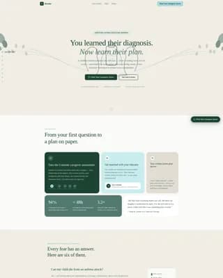 Breathe - Caregiver Support Landing page Template