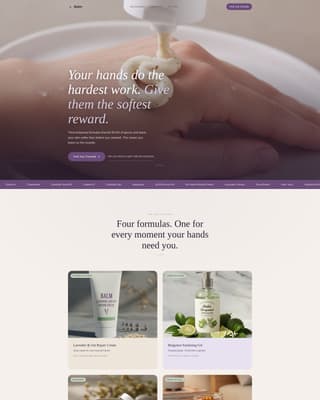 Balm - Luxurious Handcare Landing Page Template