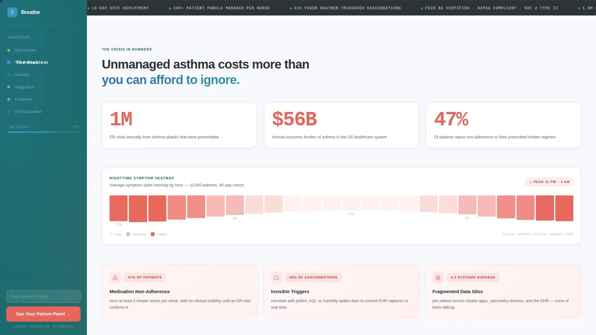 Breathe - Digital Platform Landing Page Template