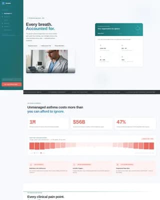 Breathe - Digital Platform Landing Page Template