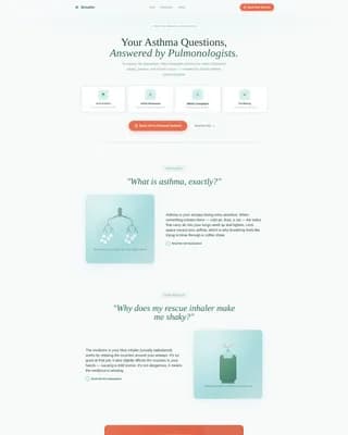 Breathe - Patient Education Landing Page Template