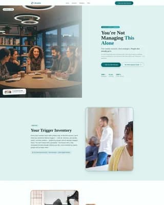 Breathe - Peer Support Landing Page Template