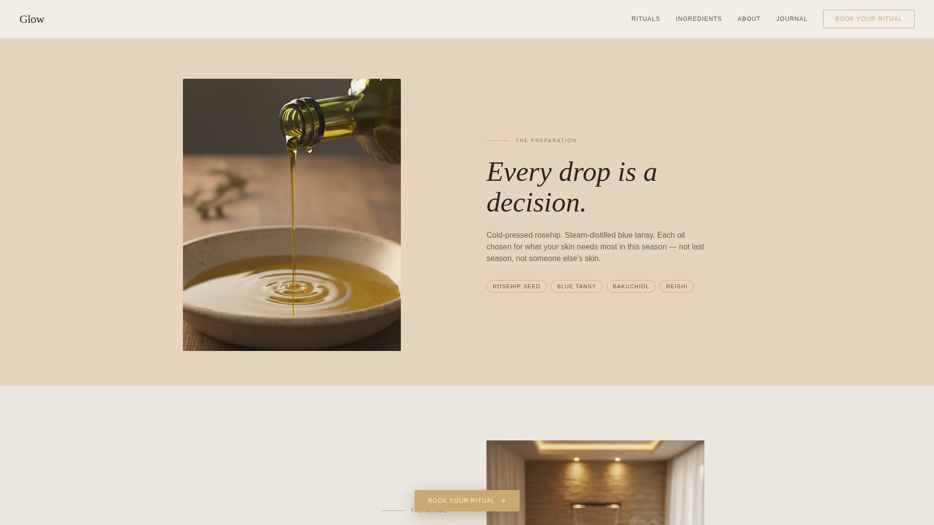 Glow - Radiant Esthetician Landing Page Template