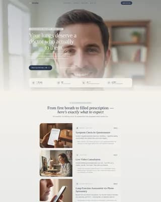 Breathe - Pulmonology Services Landing Page Template