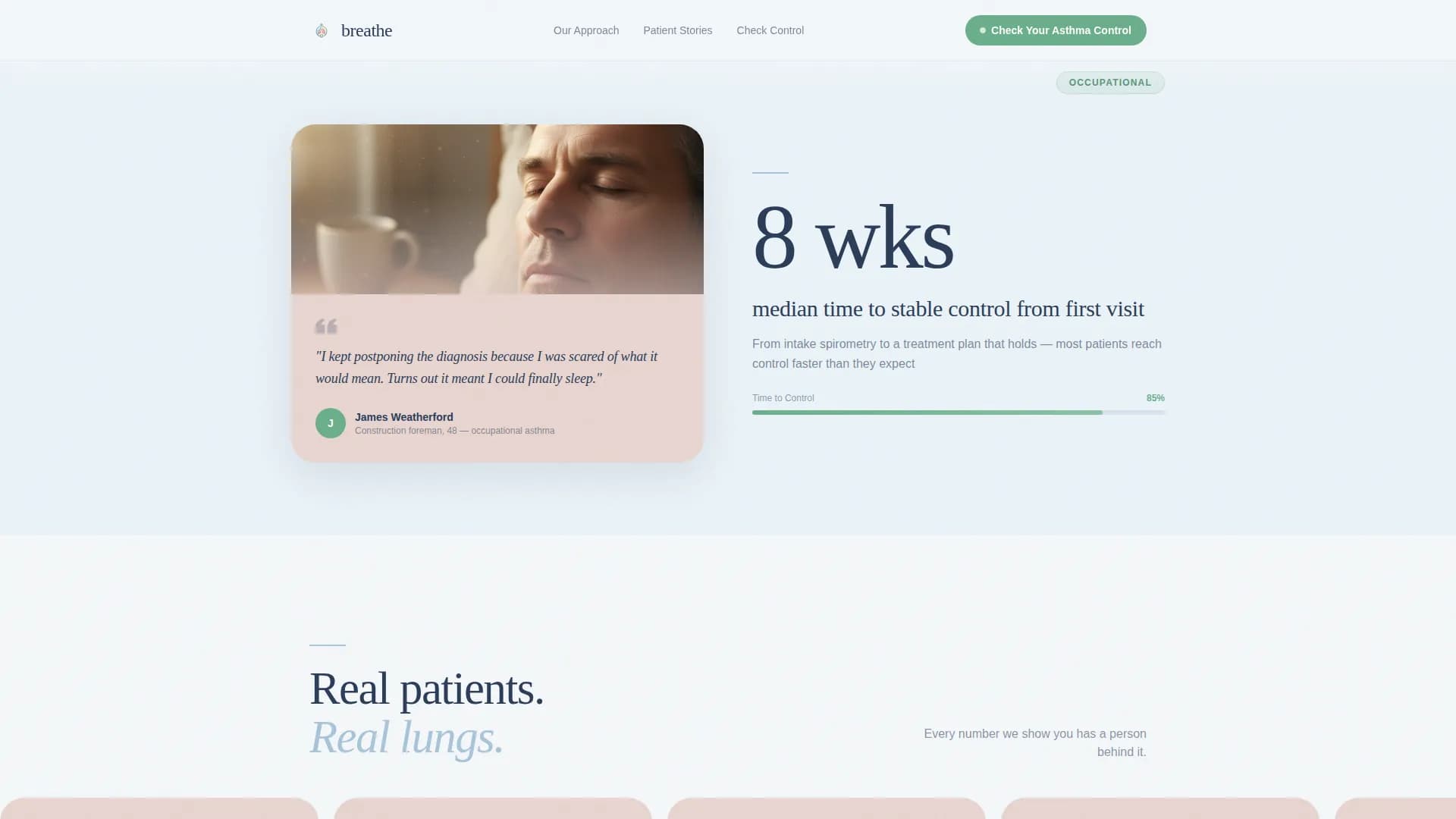 Control - Treatment Center Landing page Template