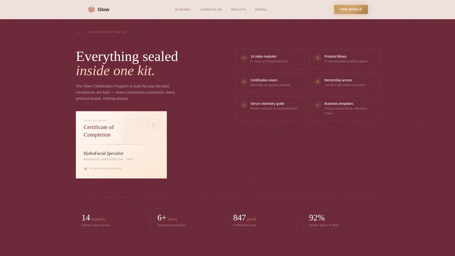Glow - Radiant Hydrafacial Landing Page Template