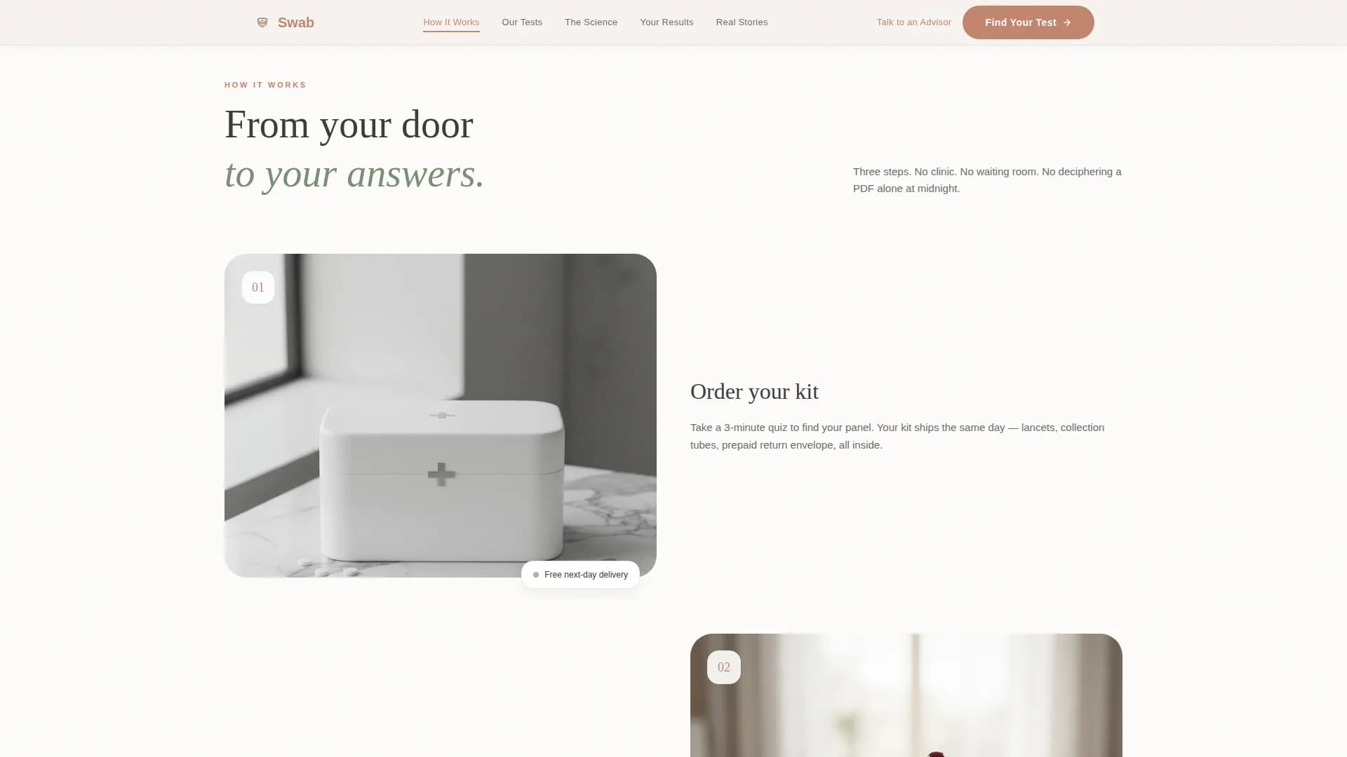 Swab - Testing Platform Landing Page Template