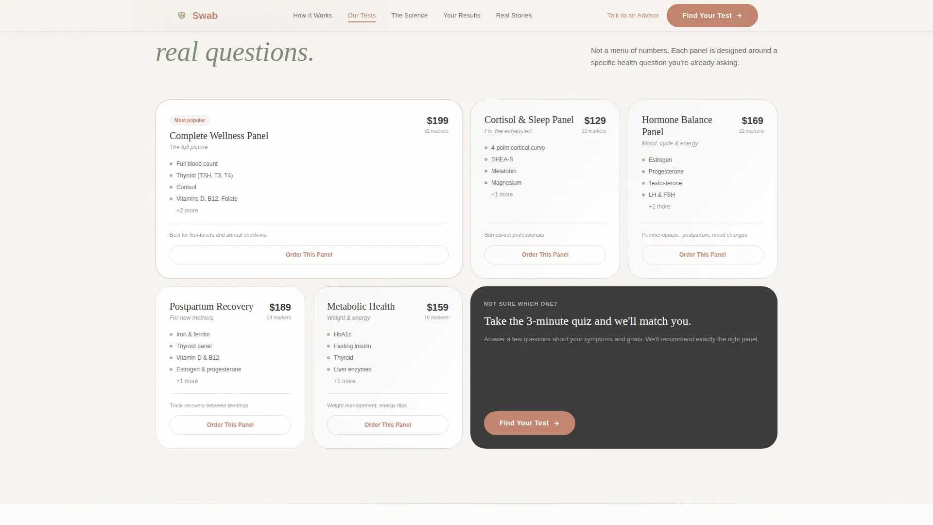 Swab - Testing Platform Landing Page Template