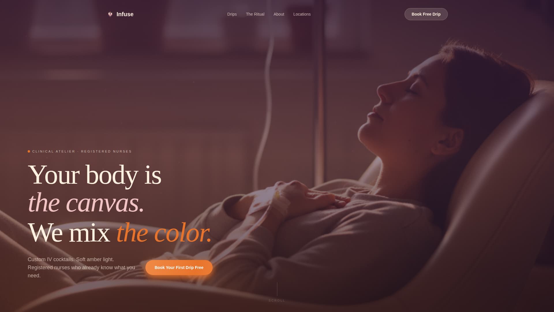 Infuse - Radiant IV Drip Landing Page Template