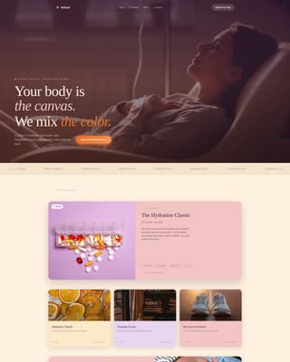 Infuse - Radiant IV Drip Landing Page Template