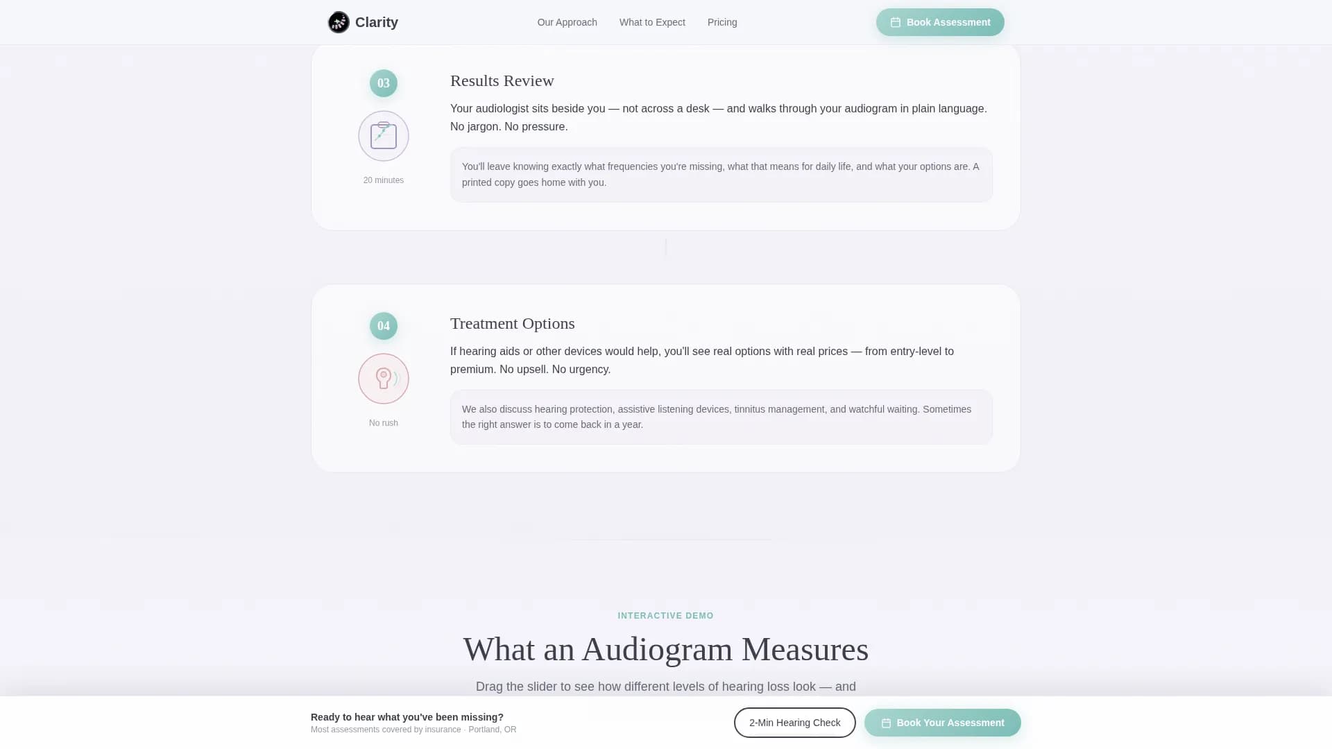 Clarity - Audiology Clinic Landing page Template