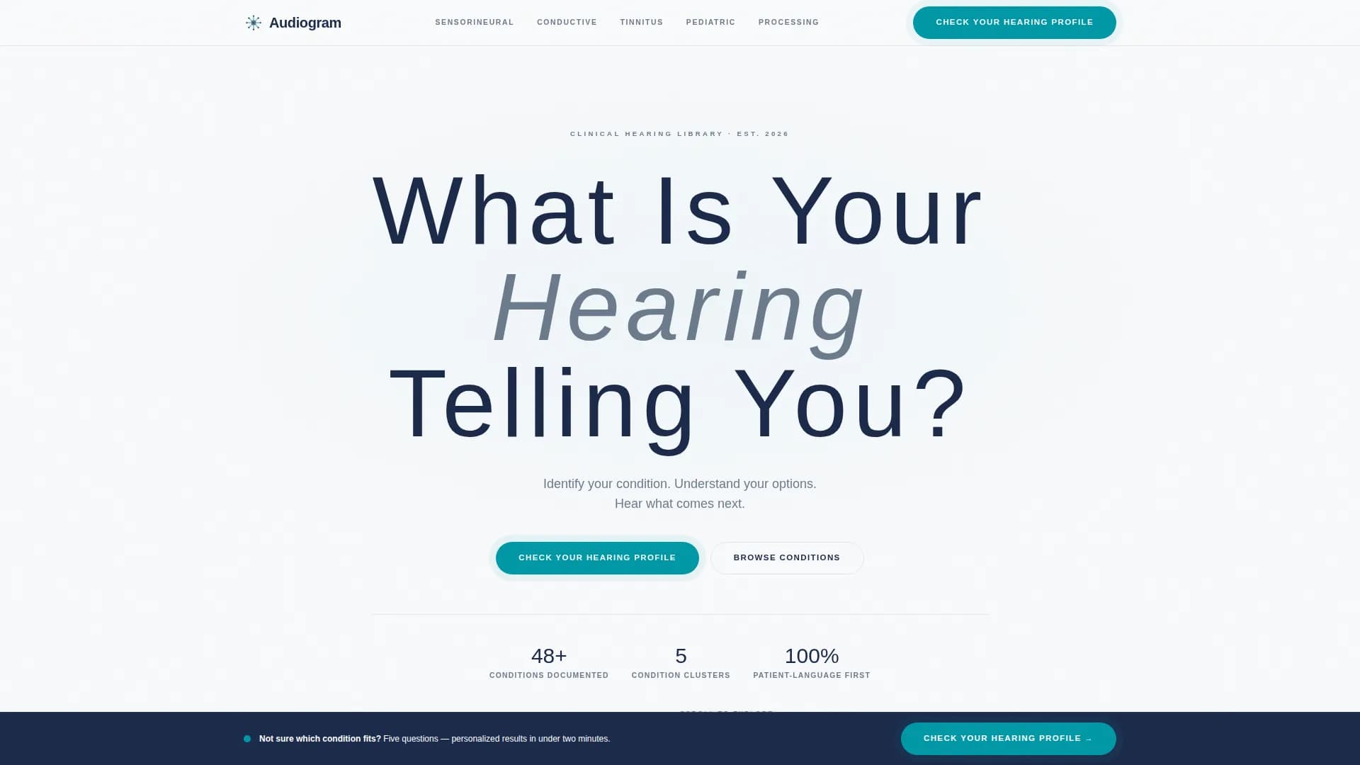 Audiogram - Hearing Health Landing page Template