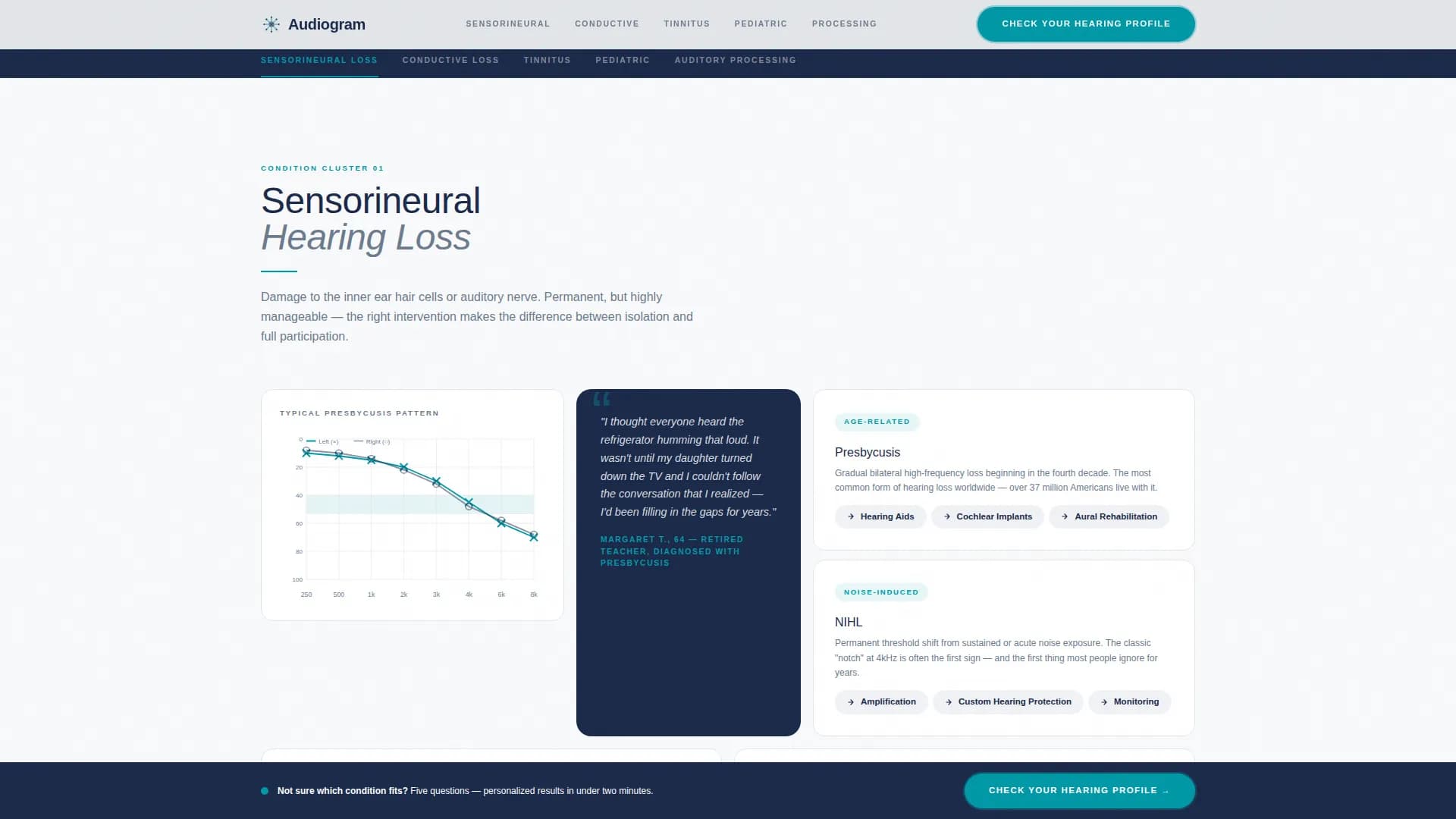 Audiogram - Hearing Health Landing page Template