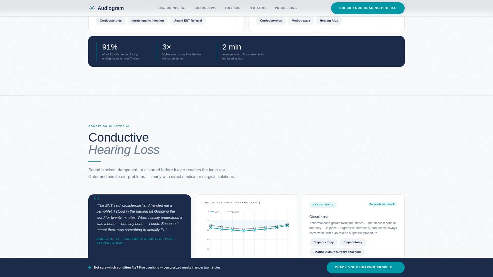 Audiogram - Hearing Health Landing page Template