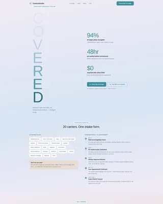Coverage - Audiology Services Landing page Template