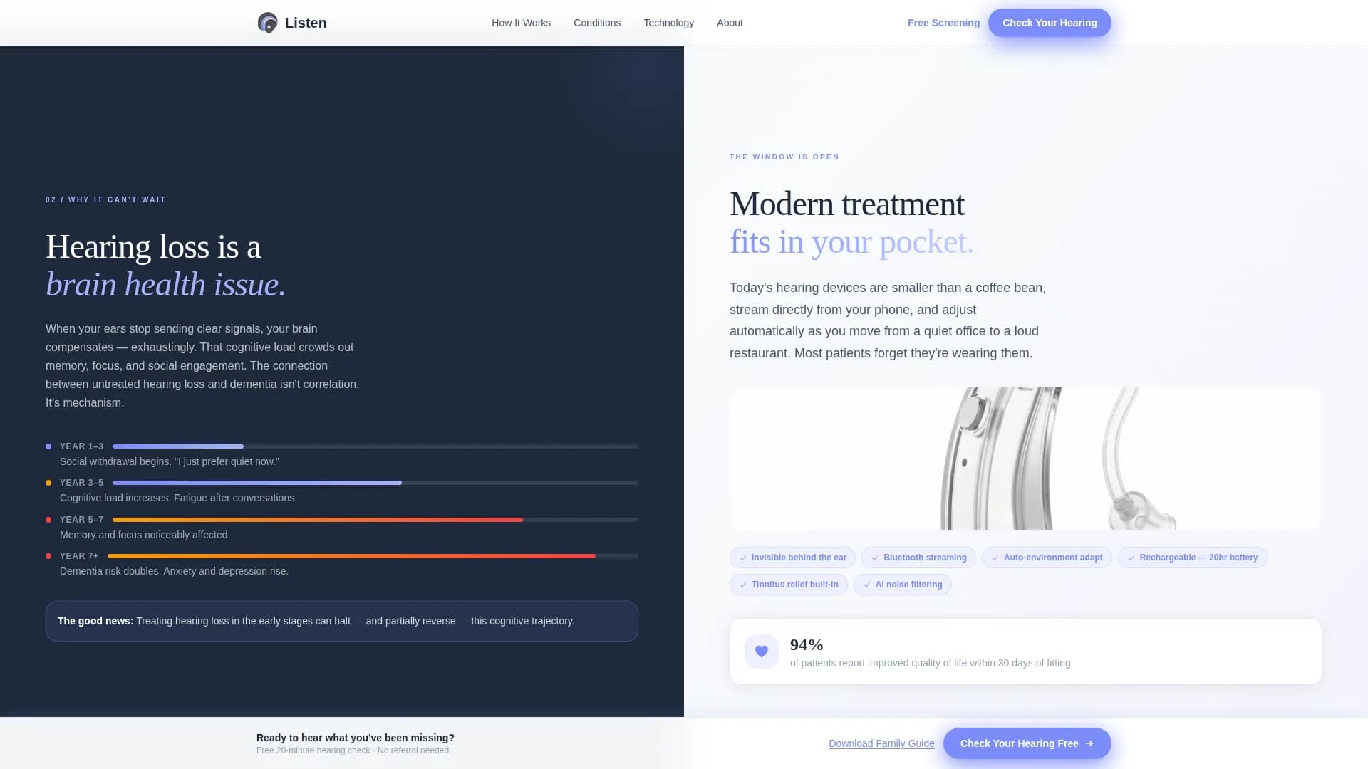 Recognize - Patient Education Landing page Template
