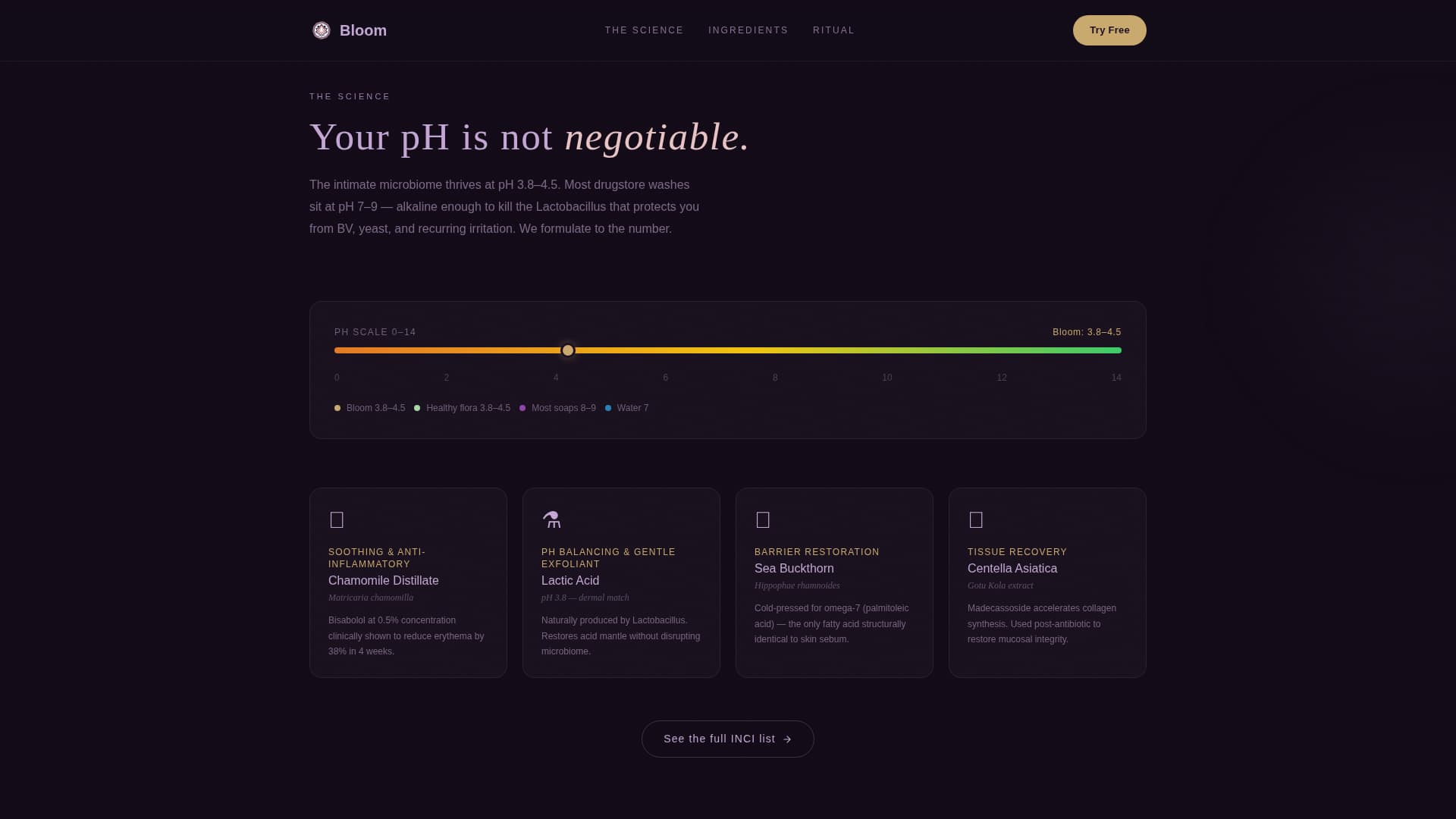 Bloom - Botanical Intimatecare Landing Page Template